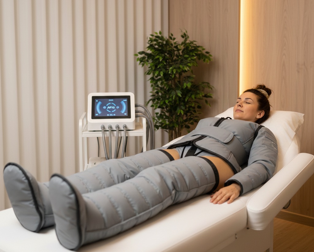 Photo d'une séance de pressothérapie